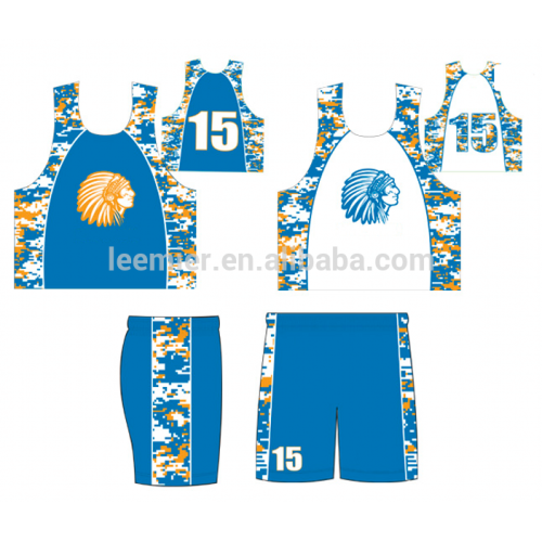 Custom lacrosse pinnies and shorts sublimated team gear